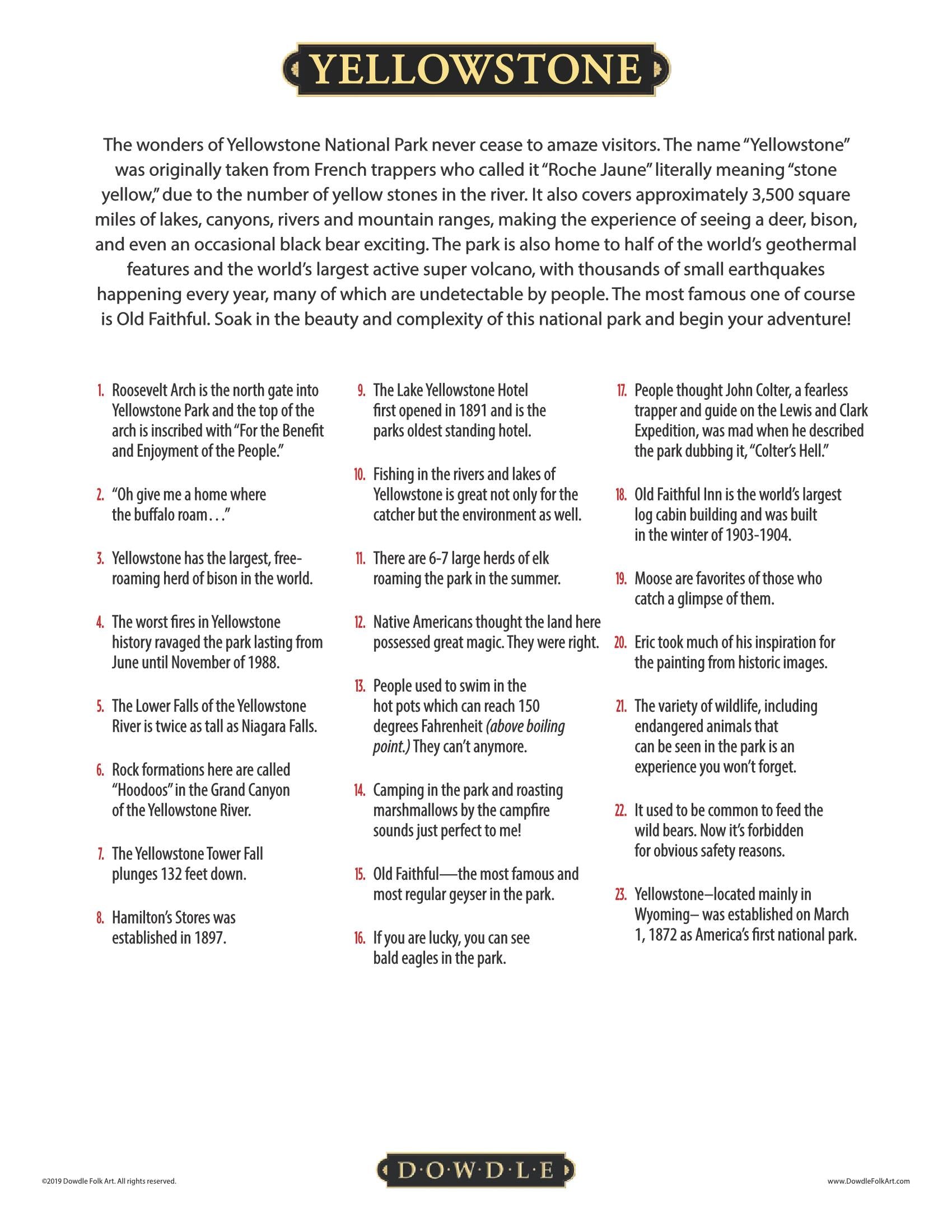 Yellowstone Canvas Gallery Wrap