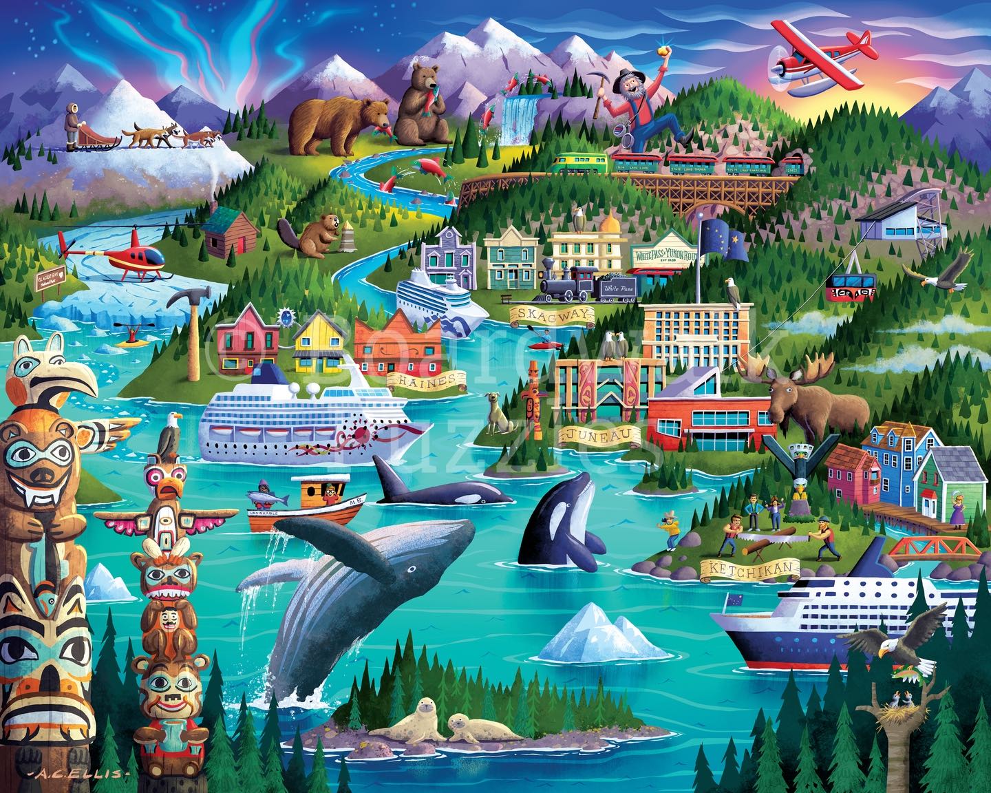 Alaska's Inside Passage | 210 Piece Personal Puzzle
