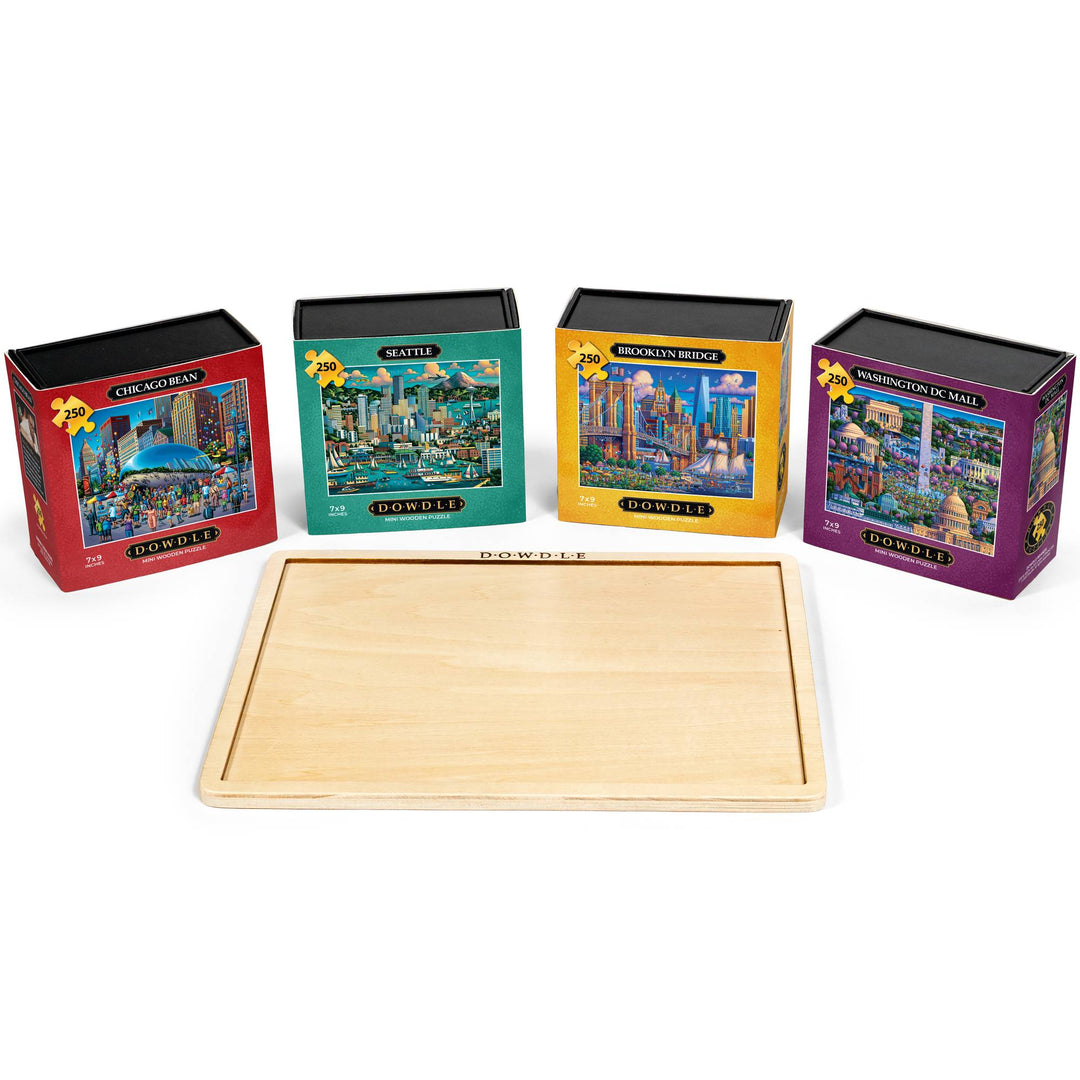 American Cities - 4-Pack Mini Puzzles