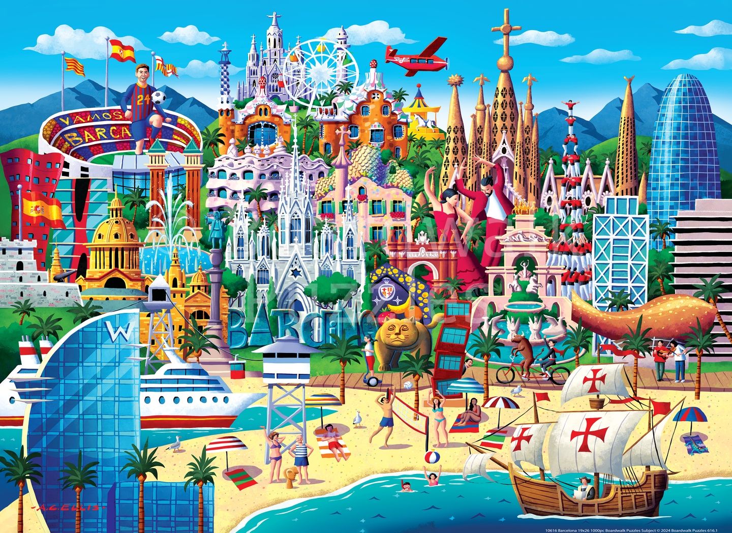 Barcelona | 210 Piece Personal Puzzle
