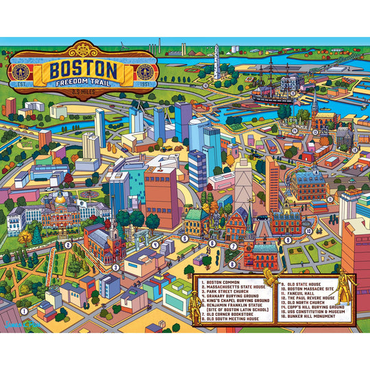 Boston Freedom Trail - 1000 Piece