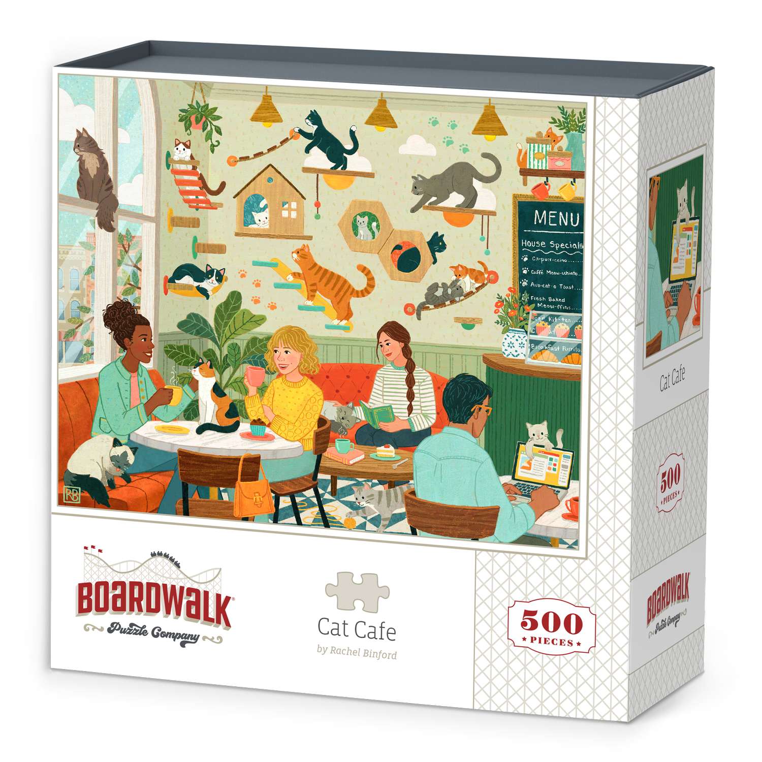 Cat Cafe | 500 Piece Boardwalk Jigsaw Puzzle