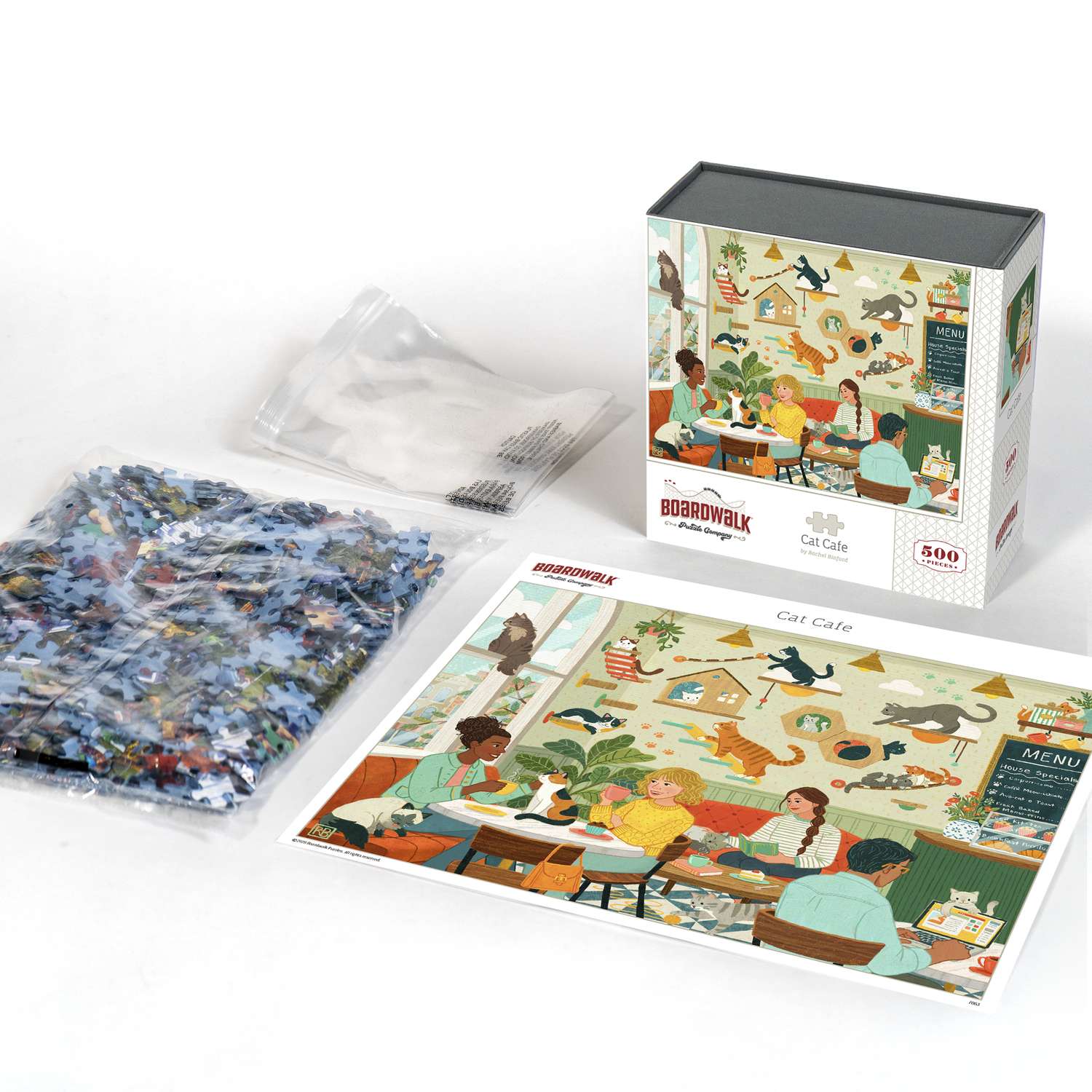 Cat Cafe | 500 Piece Boardwalk Jigsaw Puzzle