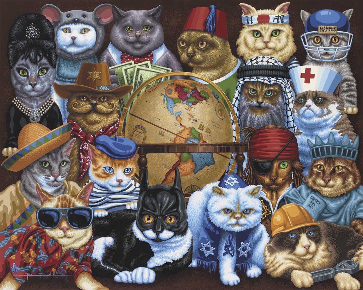 Cats Around the World - Fine Art | Dowdle Folk Art