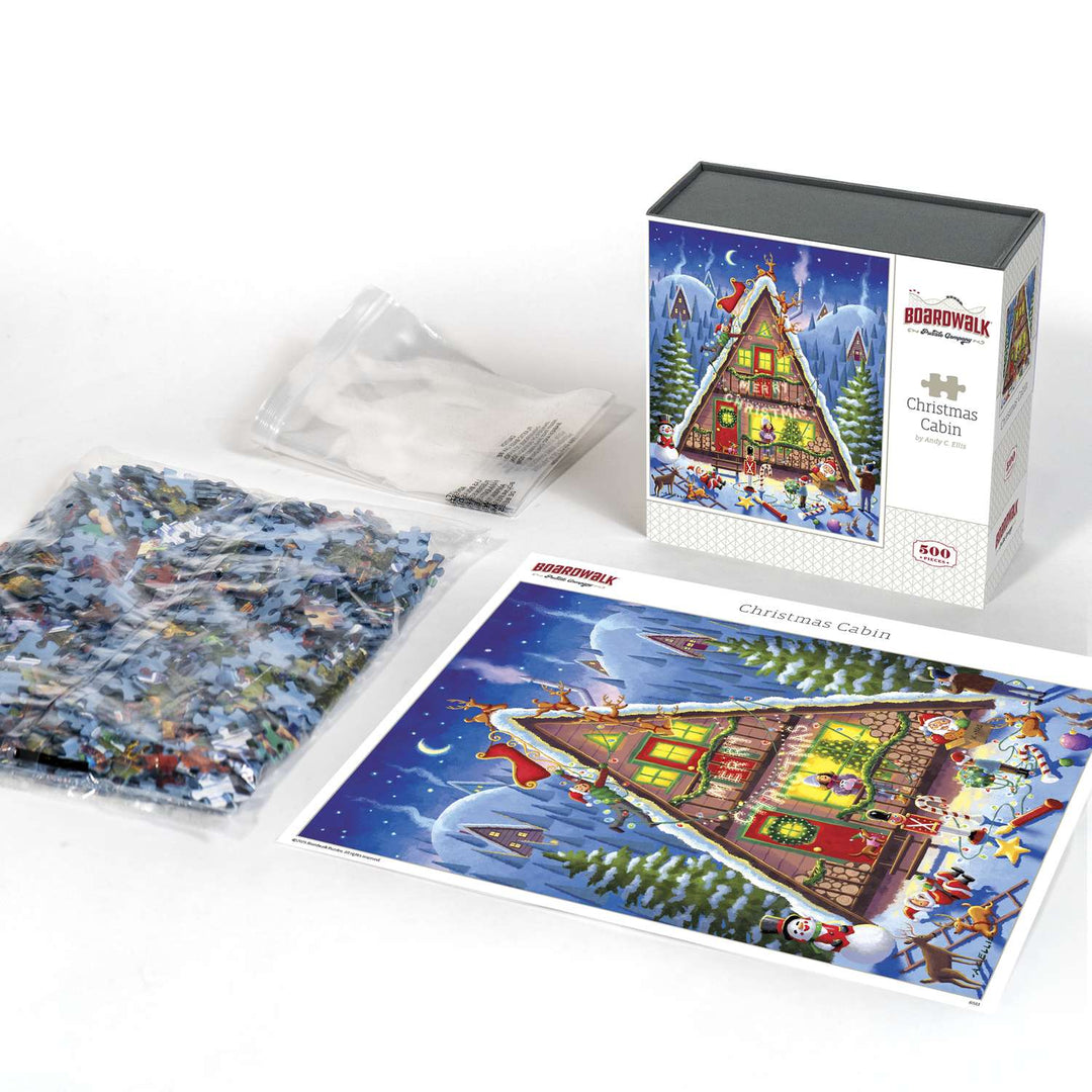 Christmas Cabin - 500 Piece