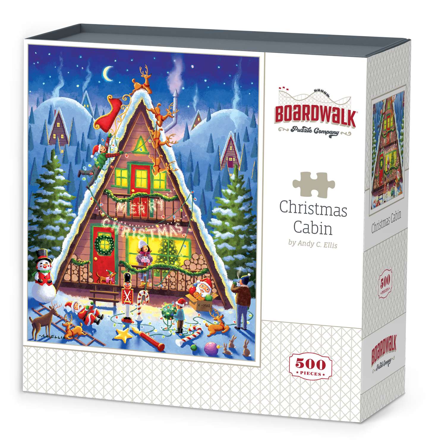 Christmas in the Antlers Fine Art Prints | Boardwalk Puzzle Company