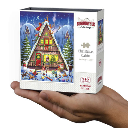 Christmas Cabin | 210 Piece Personal Puzzle