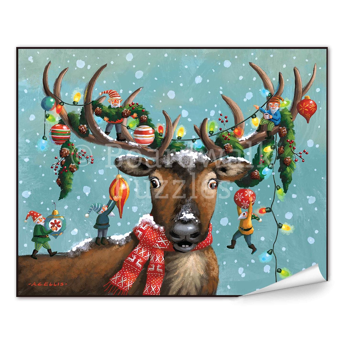 Christmas in the Antlers - Boardwalk Fine Art