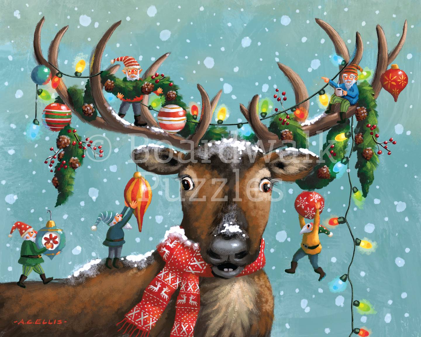Christmas in the Antlers | 210 Piece Personal Puzzle