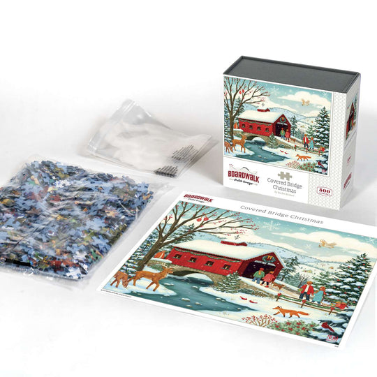 Covered Bridge Christmas - 500 Piece