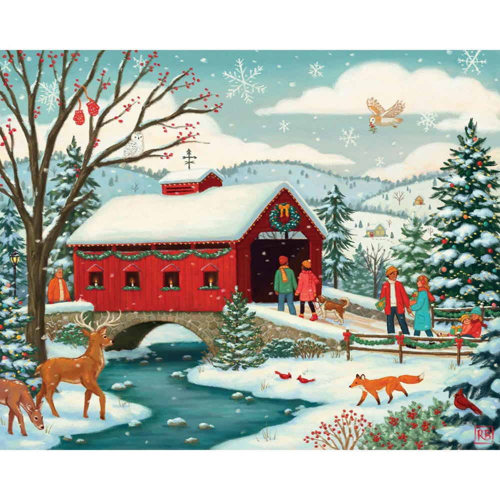 Covered Bridge Christmas - Personal Puzzle - 210 Piece