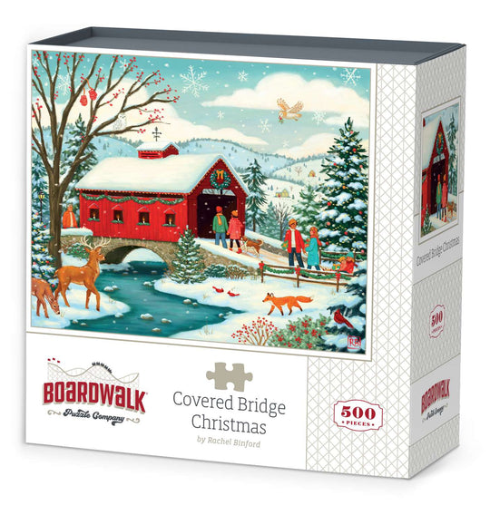 Covered Bridge Christmas - 500 Piece