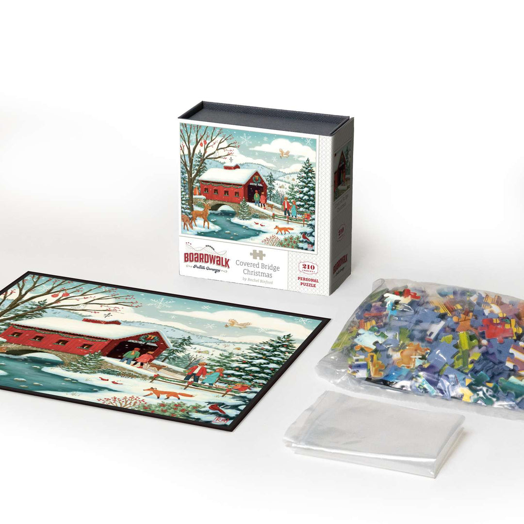Covered Bridge Christmas - Personal Puzzle - 210 Piece