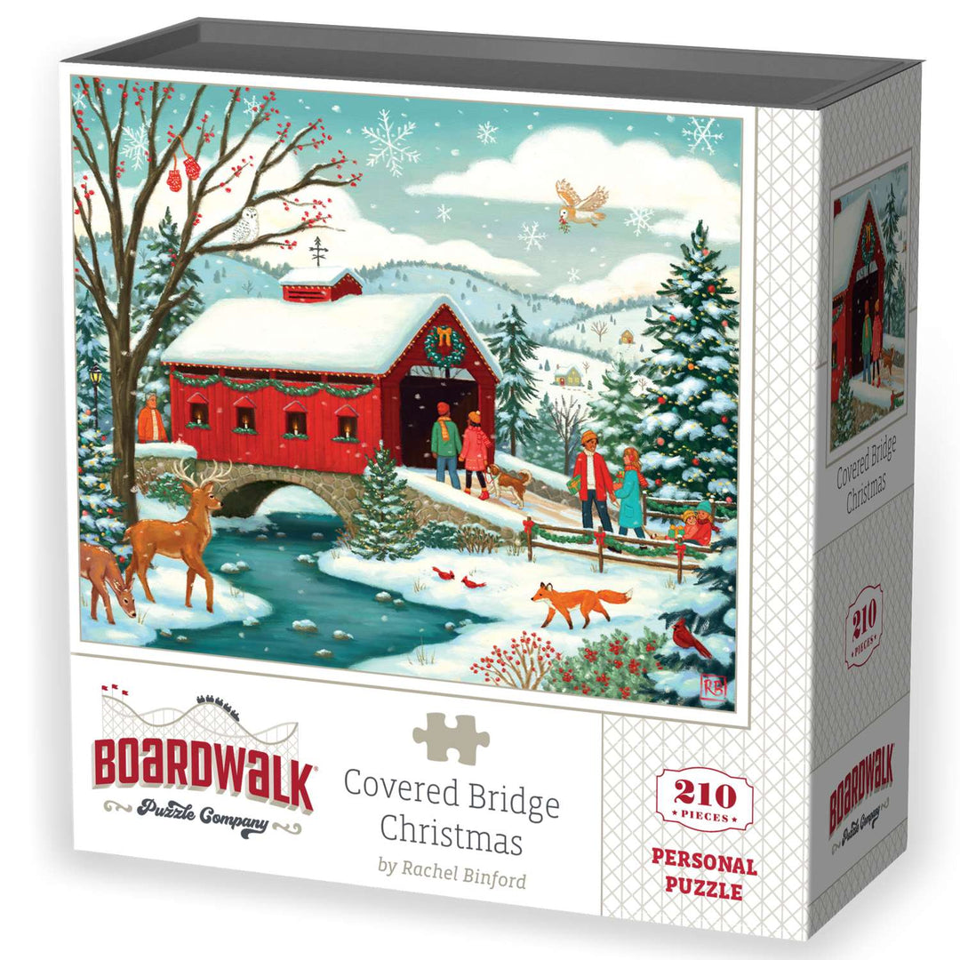 Covered Bridge Christmas - Personal Puzzle - 210 Piece