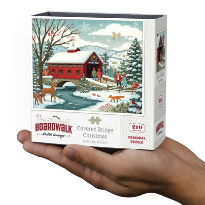 Covered Bridge Christmas | 210 Piece Personal Puzzle