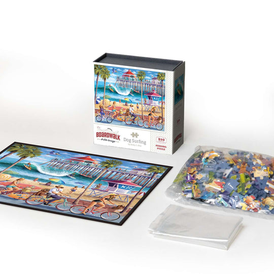 Dog Surfing - Personal Puzzle - 210 Piece