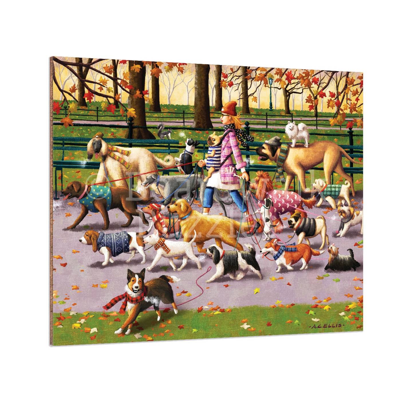Dog Walker - Boardwalk Fine Art