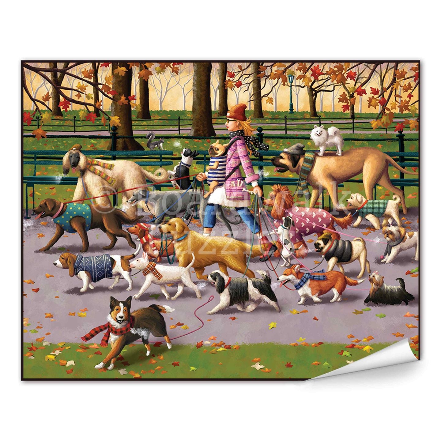 Dog Walker - Boardwalk Fine Art