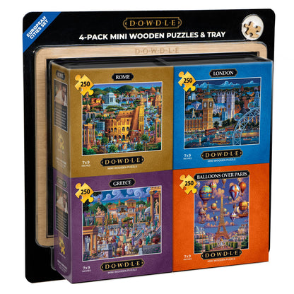 European Cities - 4-Pack Mini Puzzles