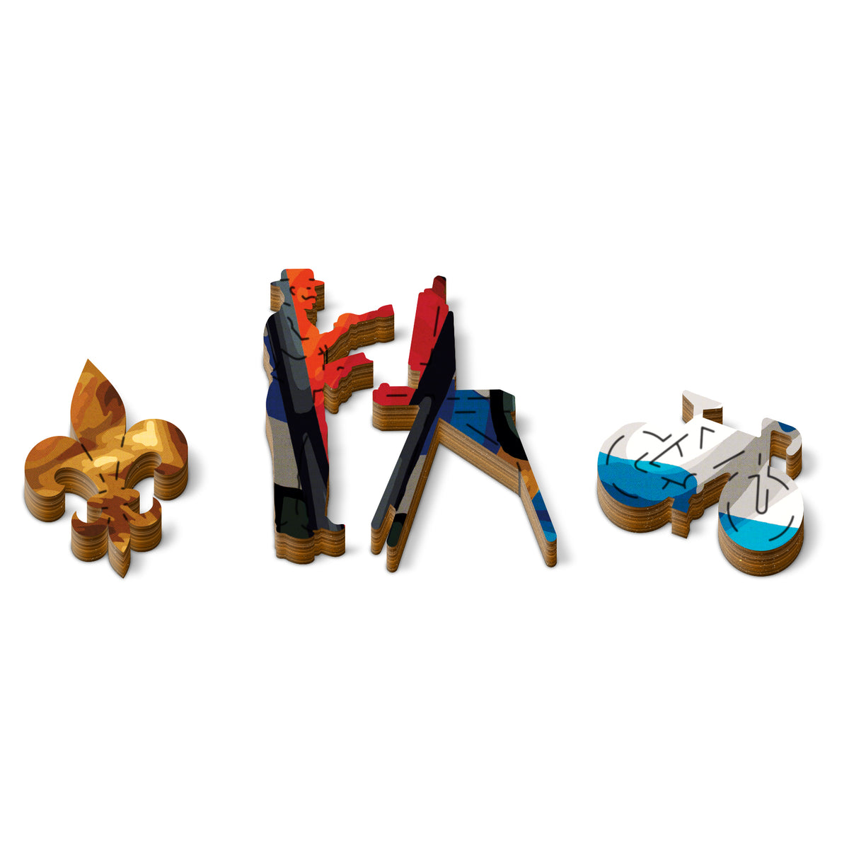 French Cat | Luxury Wood Puzzle - Large Size