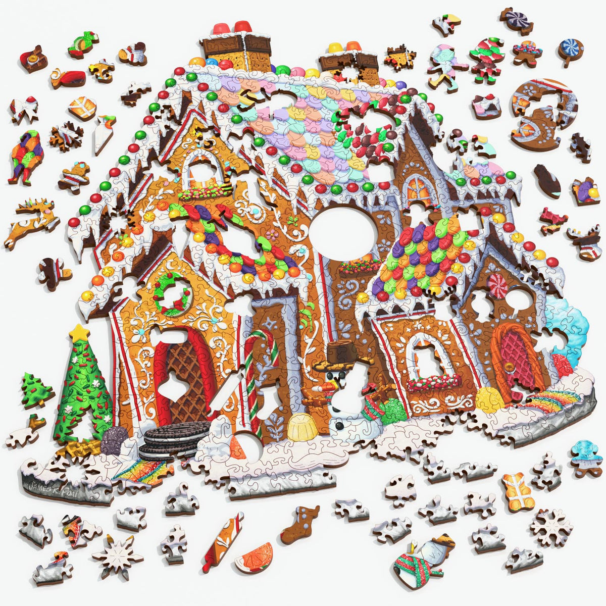 Gingerbread House | Luxury Wood Puzzle - Jumbo Size