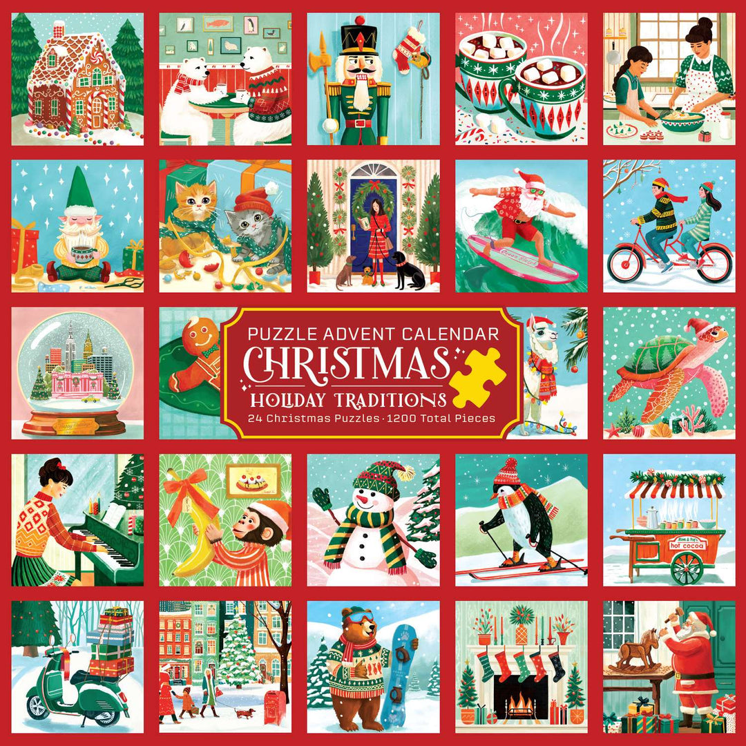 Christmas Holiday Traditions Puzzle Advent Calendar