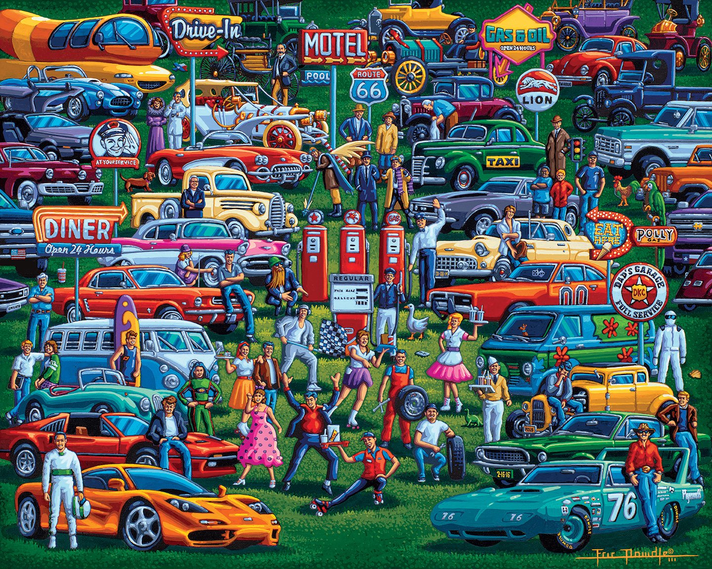 History of Cars Fine Art