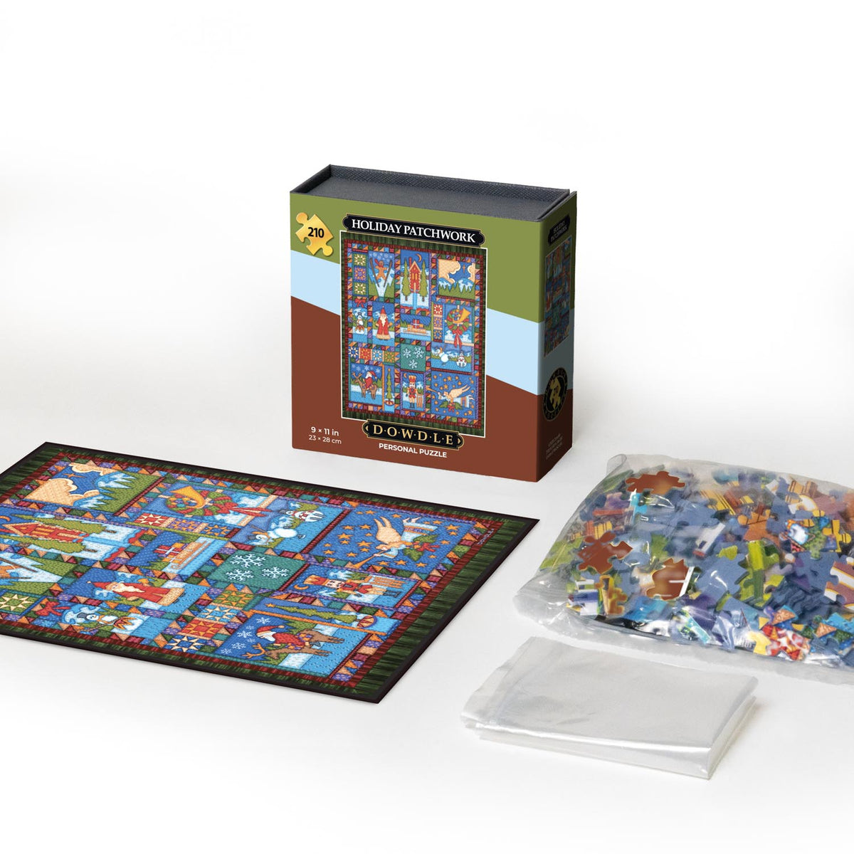 Holiday Patchwork | 210 Piece Personal Puzzle