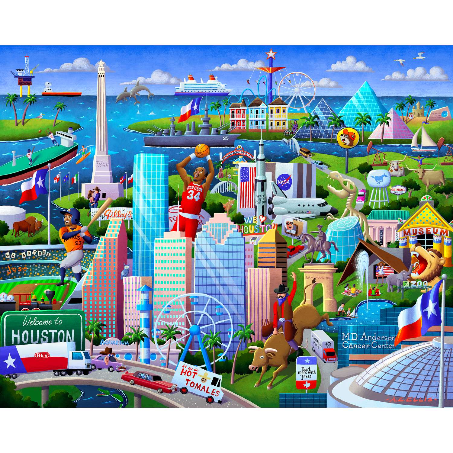 Houston | 1000 Piece Boardwalk Jigsaw Puzzle