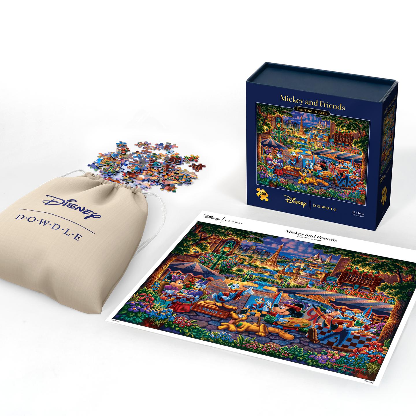 Mickey & Friends Painting in Paris - 500 Piece