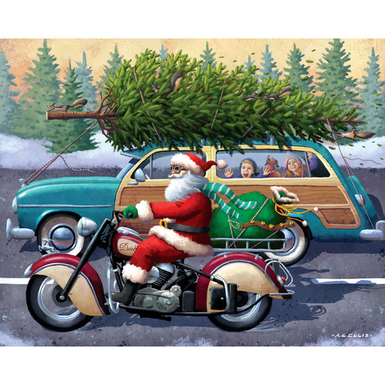 Motorcycle Santa - 500 Piece