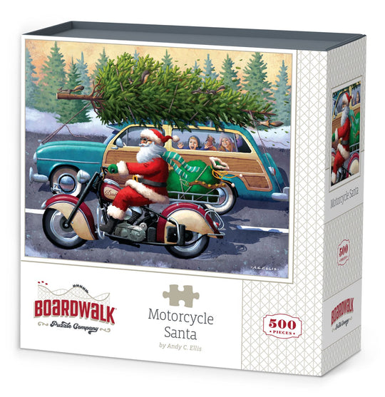 Motorcycle Santa - 500 Piece