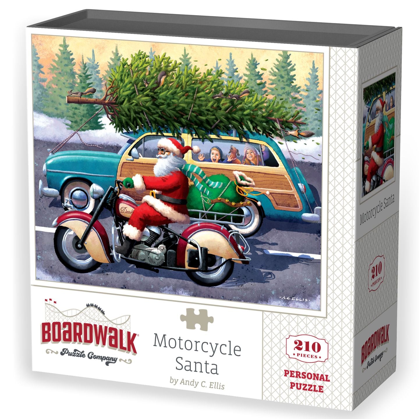 Motorcycle Santa | 210 Piece Personal Puzzle