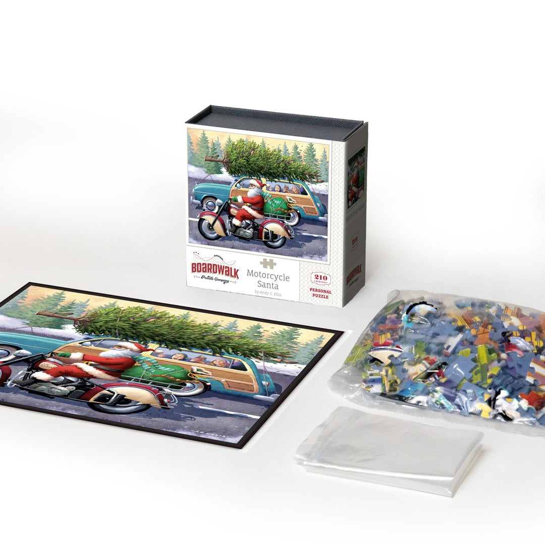 Motorcycle Santa - Personal Puzzle - 210 Piece