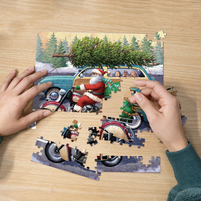 Motorcycle Santa | 210 Piece Personal Puzzle