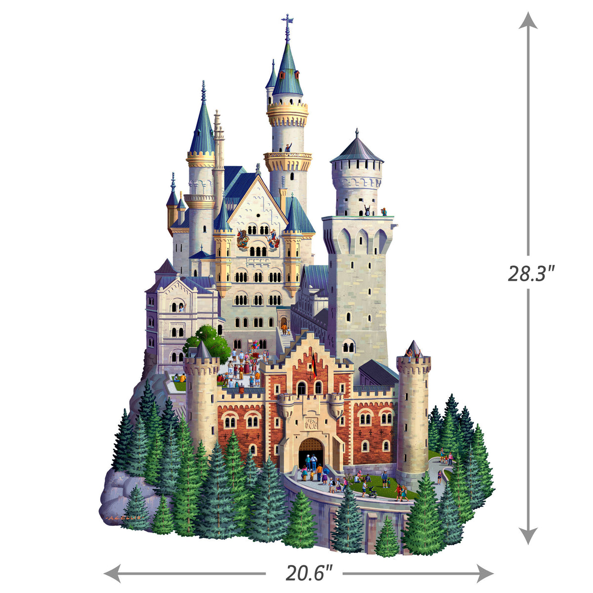 Neuschwanstein Castle | Luxury Wood Puzzle - Jumbo Size