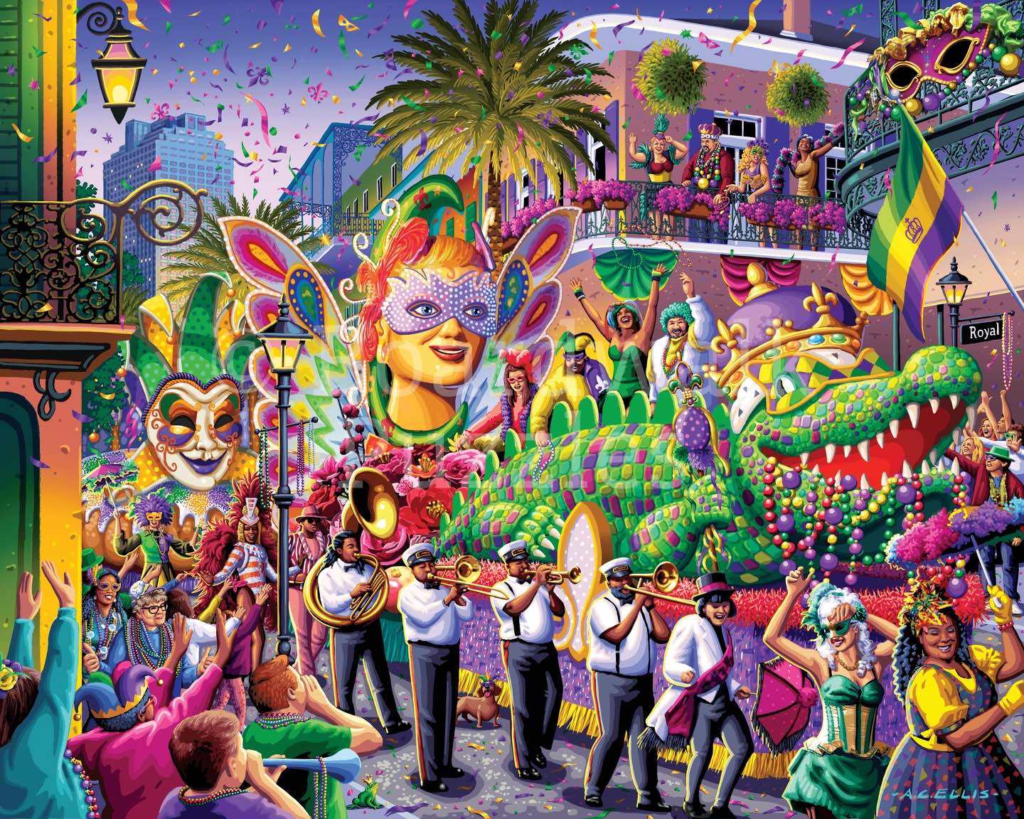 New Orleans Mardi Gras | 210 Piece Personal Puzzle