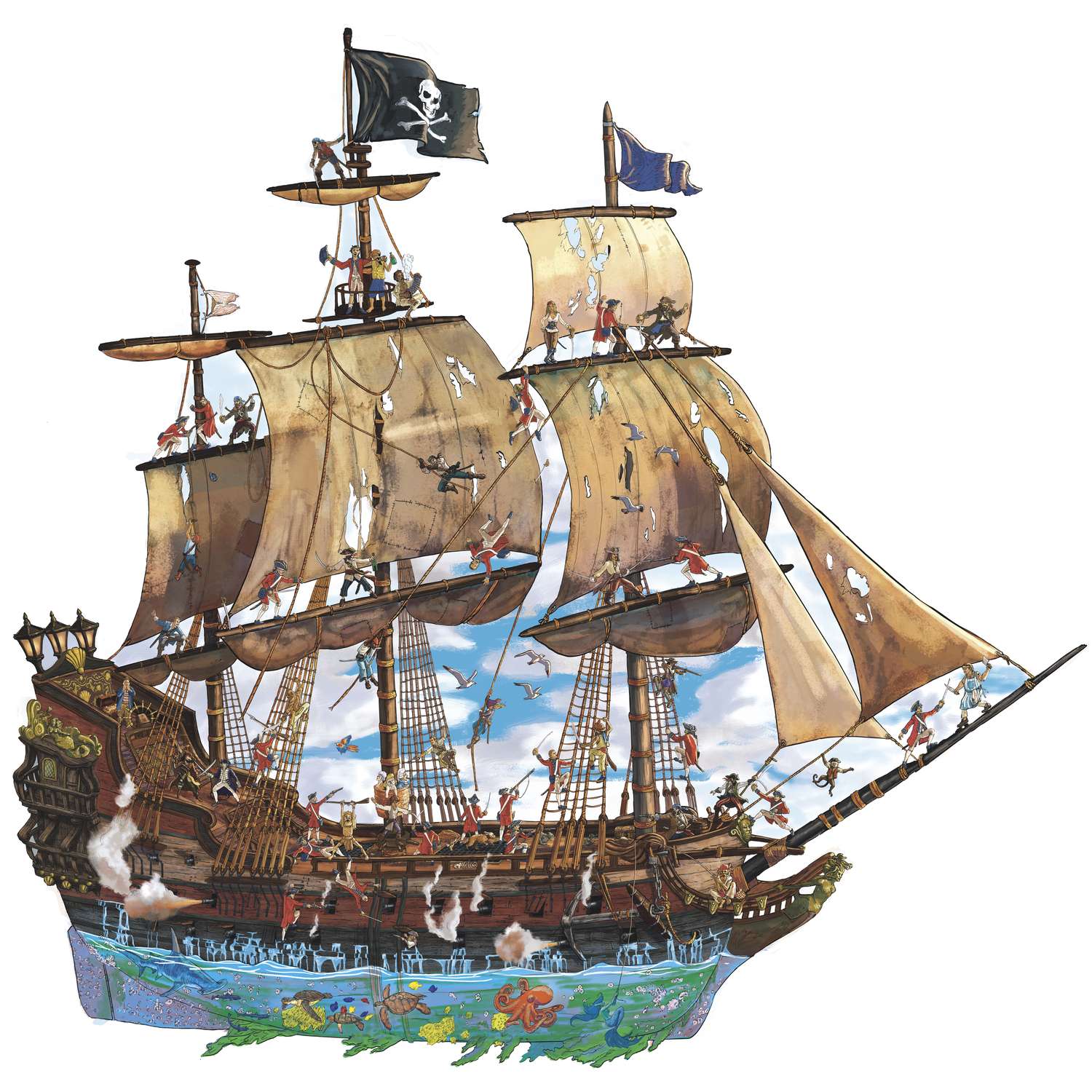 Pirate Ship | Luxury Wood Puzzle - Jumbo Size