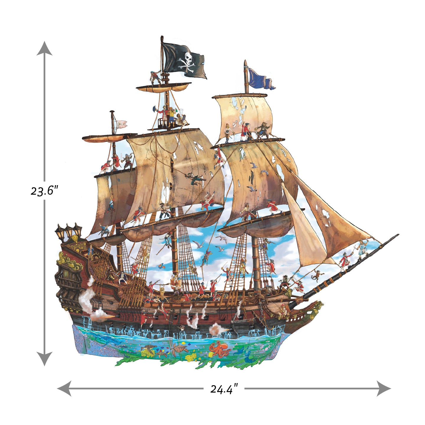 Pirate Ship | Luxury Wood Puzzle - Jumbo Size