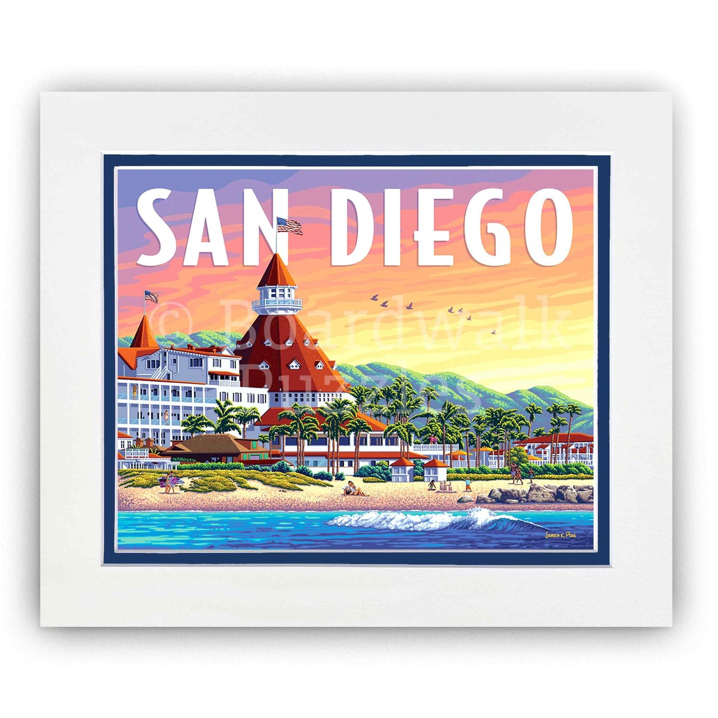 San Diego - Boardwalk Fine Art