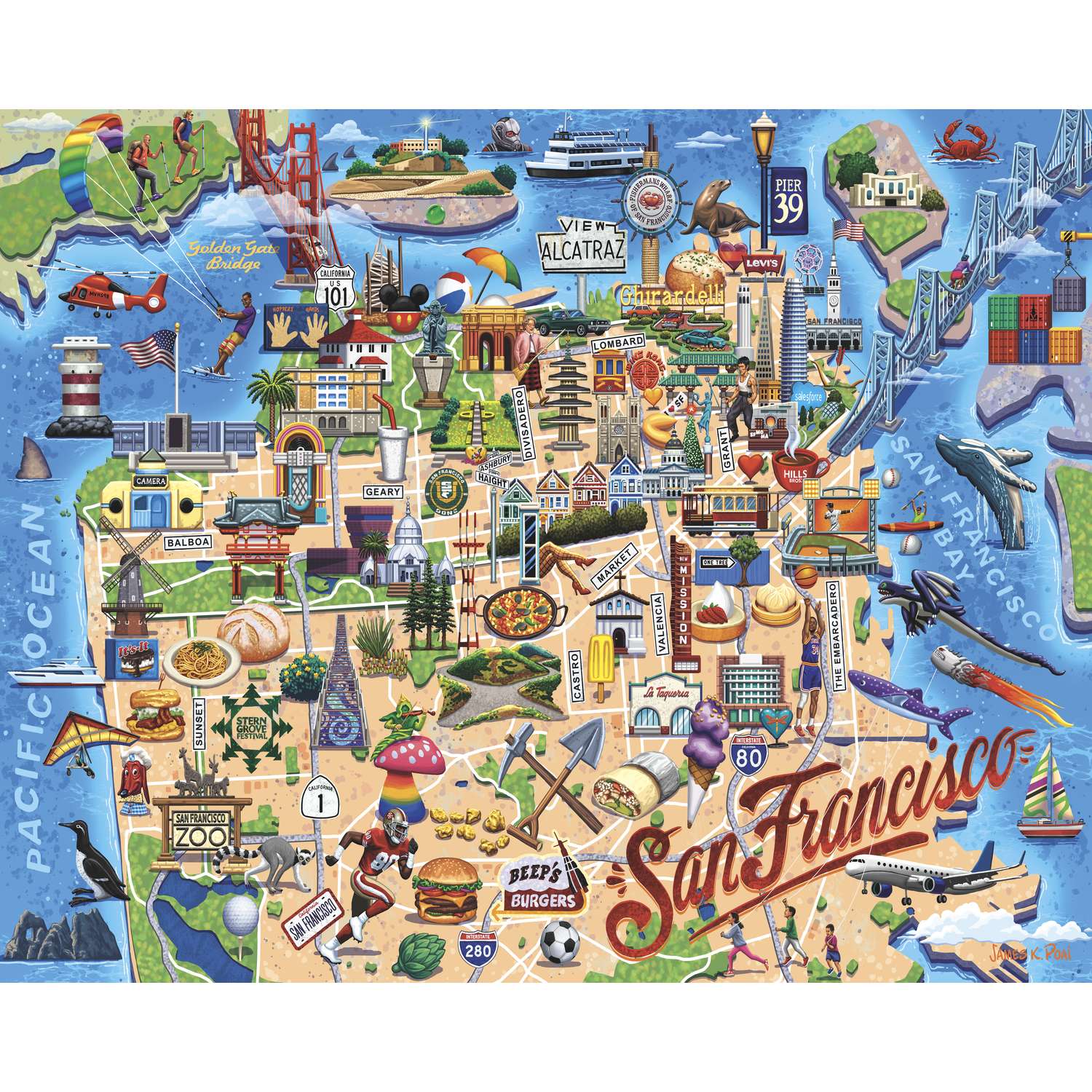 San Francisco Art Prints | Boardwalk Puzzle Company
