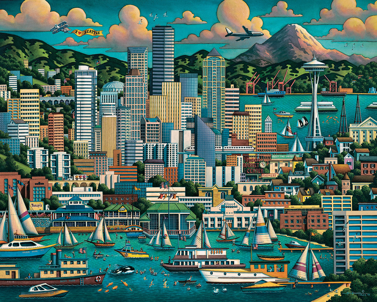 I Love Seattle - Fine Art | Dowdle Folk Art