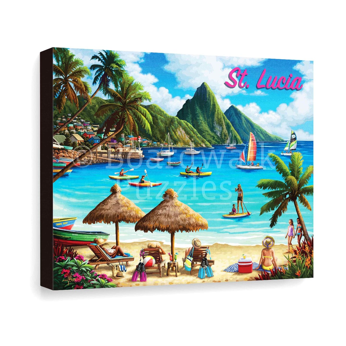 絵画 DamianElwesPicasso'sVillaLaCalifornie in St. Lucia Fine Art Prints | Boardwalk Puzzle Company