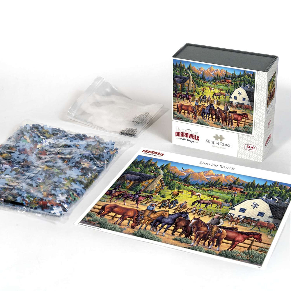 Sunrise Ranch | 500 Piece Boardwalk Jigsaw Puzzle – Boardwalk Puzzles