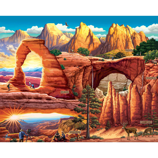 Utah's 5 National Parks - 1000 Piece