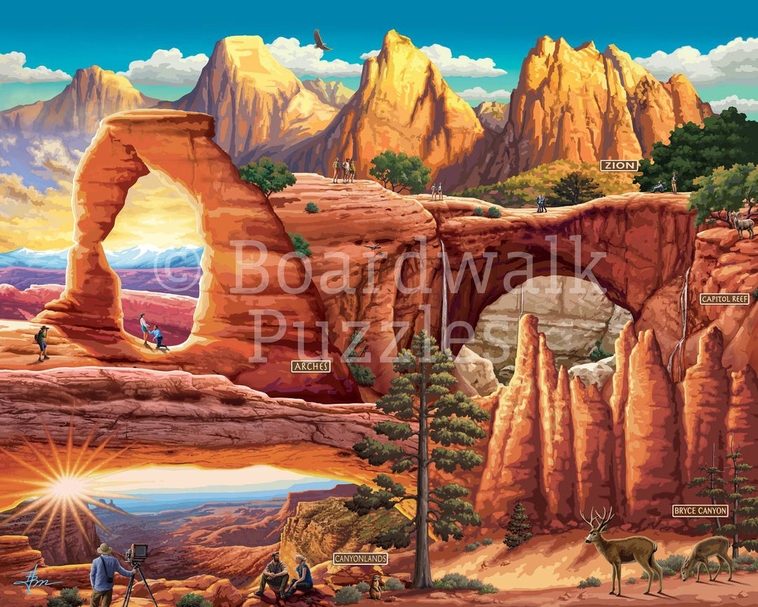 Utah's 5 National Parks - Personal Puzzle - 210 Piece