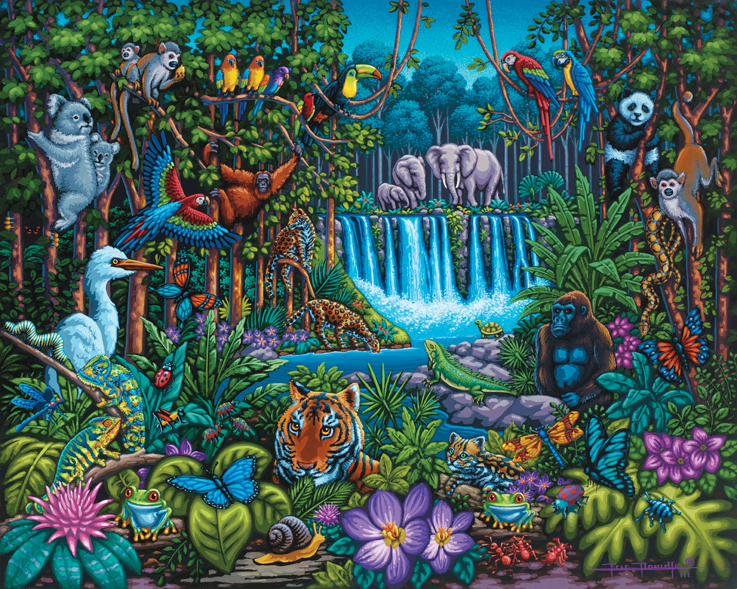 Wild Jungle - Fine Art | Dowdle Folk Art