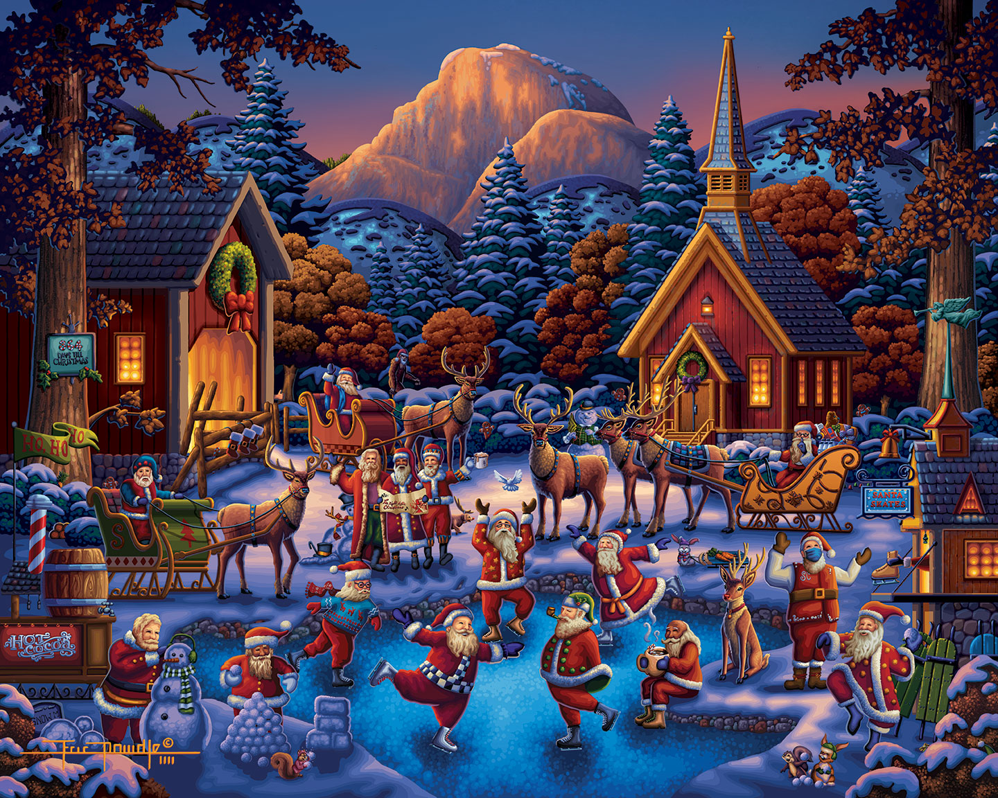 Yosemite Santas | 210 Piece Personal Puzzle