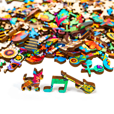 Guitar Calavera | Luxury Wood Puzzle