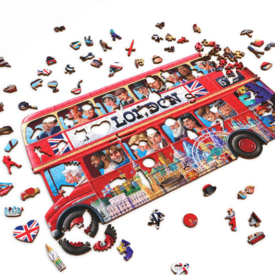 Double-Decker Bus | Luxury Wood Puzzle